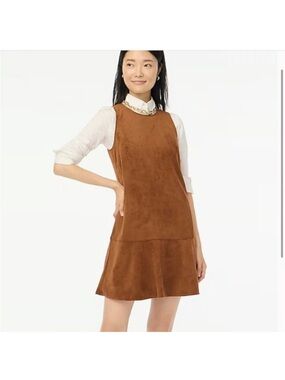 🆕 J. Crew Faux Suede Pocket Drop Waist Casual Mini Dress